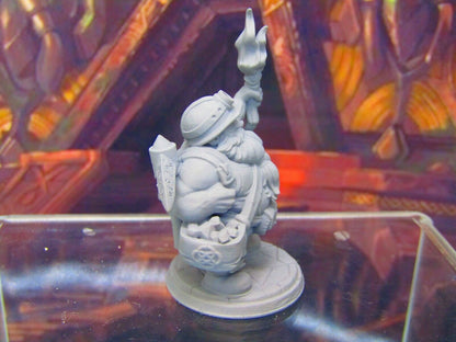 Dwarven Miner Dwarf Explorer Adventurer Mini Miniatures 3D Printed Model 28/32mm