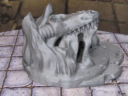 Dragon Skull Cave Entrance Mini Miniature Figure Scenery Terrain 3D Printed