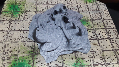 Boneyard Mammoth Skeleton Remains 28mm Scale Dungeons & Dragons Scatter Terrain
