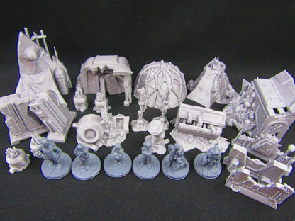 24pc Inner City Poverty Stricken Slums Scenery Scatter Terrain 3D Printed Model