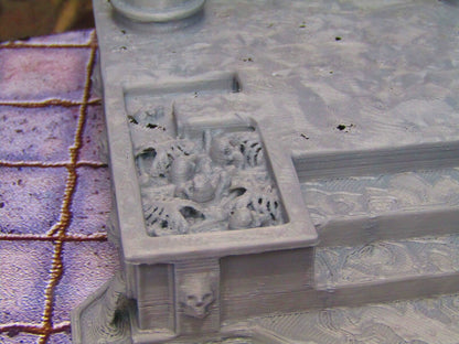 Cultists Sacrificial Torture Altar Stage w/ Bone & Blood Scenery Scatter Terrain