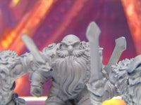 
              3pc Dwarf Barbarian Berserkers Viking Mini Miniature Figure 3D Printed Model DnD
            