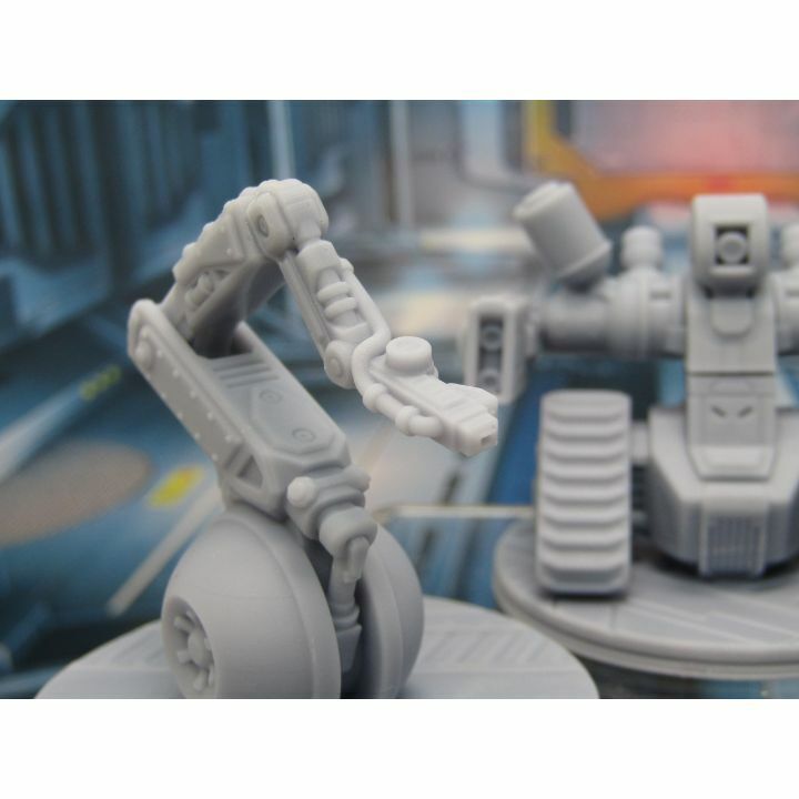Lot of 3 War Droids Battle Robots Mini Miniature 3D Printed Figure Model