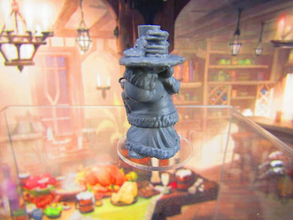 Dwarf Christmas Waitress Mini Miniature Figure 3D Printed Model 28/32mm Scale