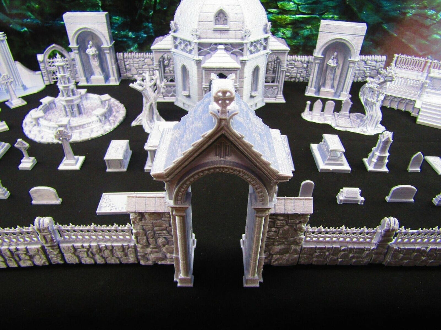 73pc Large Cemetery Graveyard Tomb Grave Set Scatter Terrain Scenery Tabletop