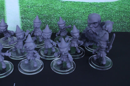 16pc Geppetto & Pinocchio Puppet Team Mini Tabletop Blood Fantasy Football Bowl