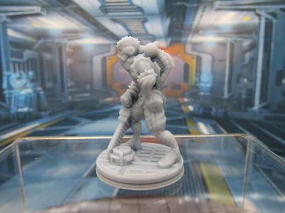 Alien Zombie Mutant w/ One Arm and Mask Mini Miniature Figure 3D Printed Model