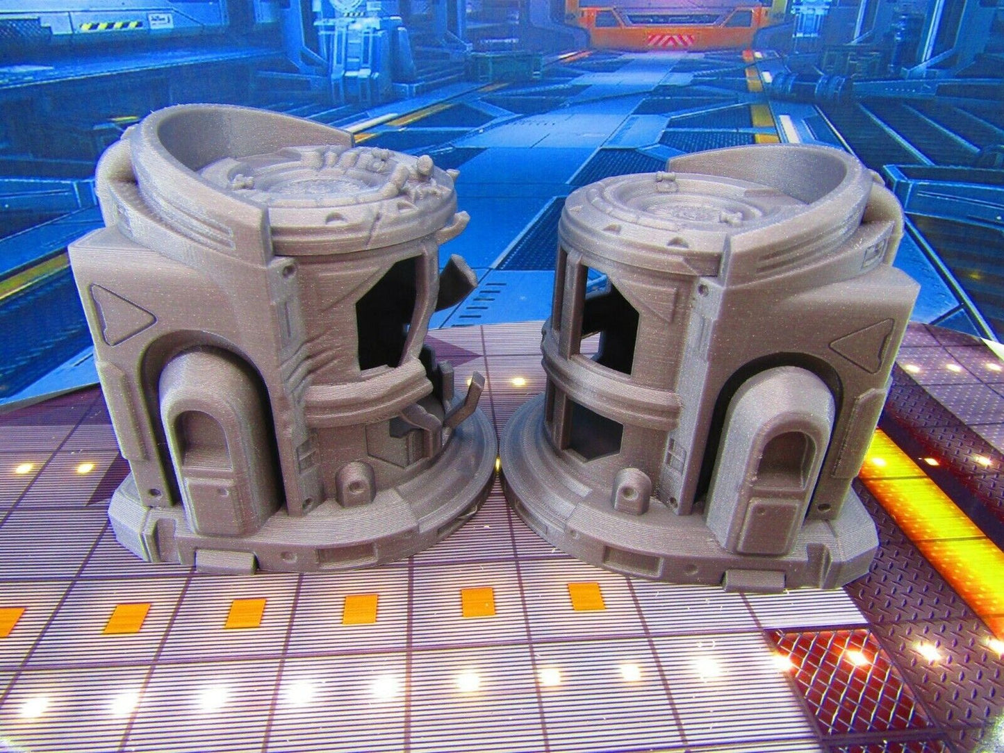 Containment Holding Chambers Cages Cells Pair Scenery Terrain 3D Printed Model