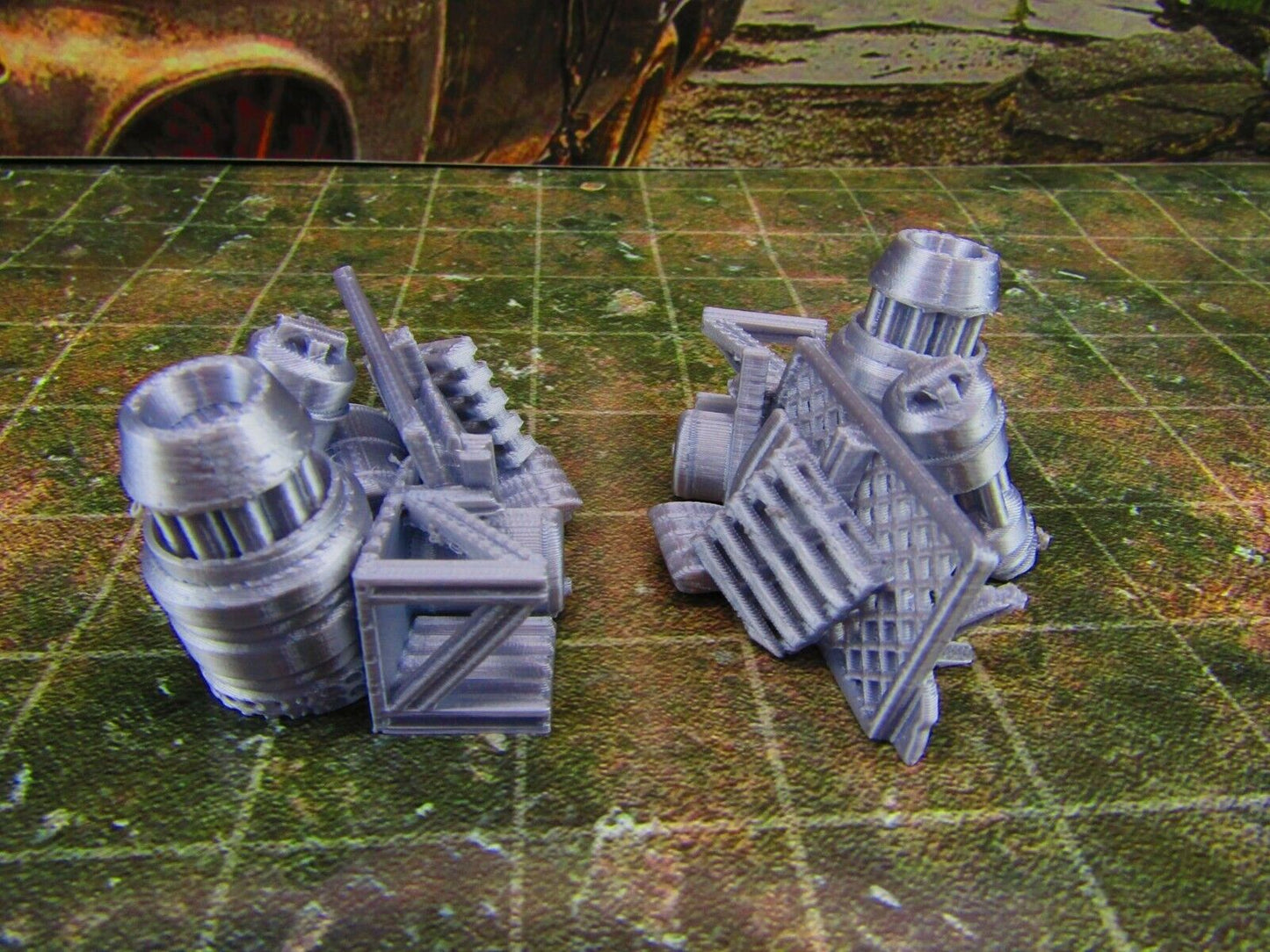 2pc Junk Street Rubble A Scatter Terrain Scenery Wasteland Apocalypse Dystopian