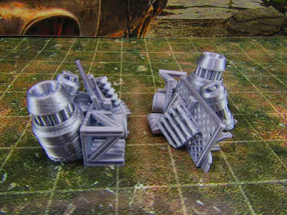 2pc Junk Street Rubble A Scatter Terrain Scenery Wasteland Apocalypse Dystopian