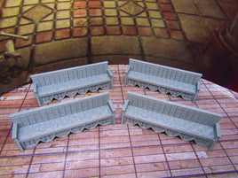 Church Cathedral Pews Set Scatter Terrain Scenery Tabletop Gaming Mini Miniature