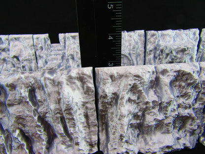12pc Modular Cliff Wall Set Scatter Terrain Scenery 3D Printed Mini Miniature