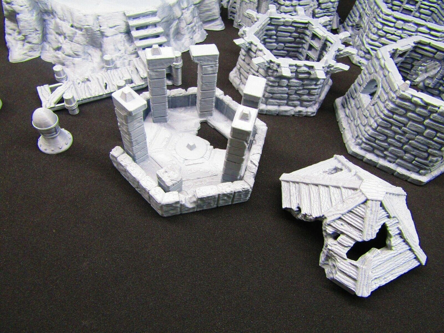 5 Floor Modular Ruined Stone Lighthouse Watchtower Terrain Scenery 28mm DnD