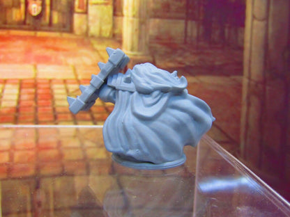 Dwarven Female Paladin Warrior Mini Miniature Dwarf 3D Printed Model 28/32mm