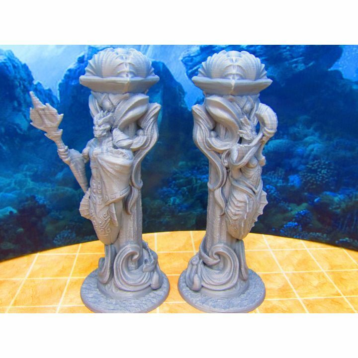 Merfolk Underwater City Decorative Pillar Columns Scenery Scatter Terrain Props