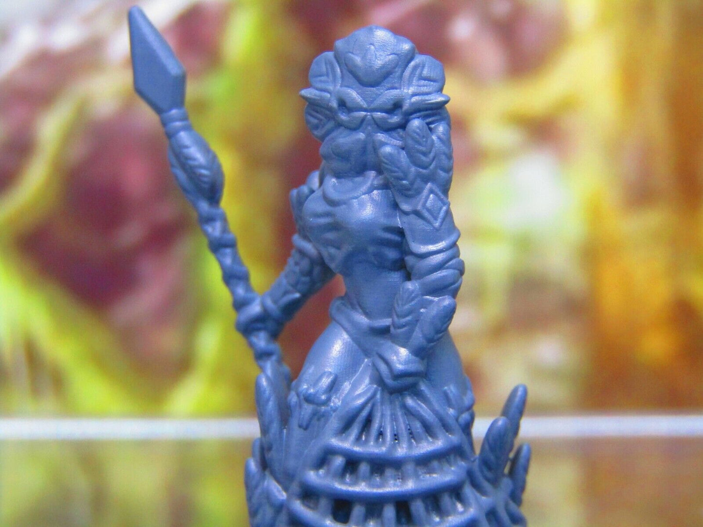 Masked Tribal Jungle Flower Warrioress Mini Miniature Figure 3D Printed Model