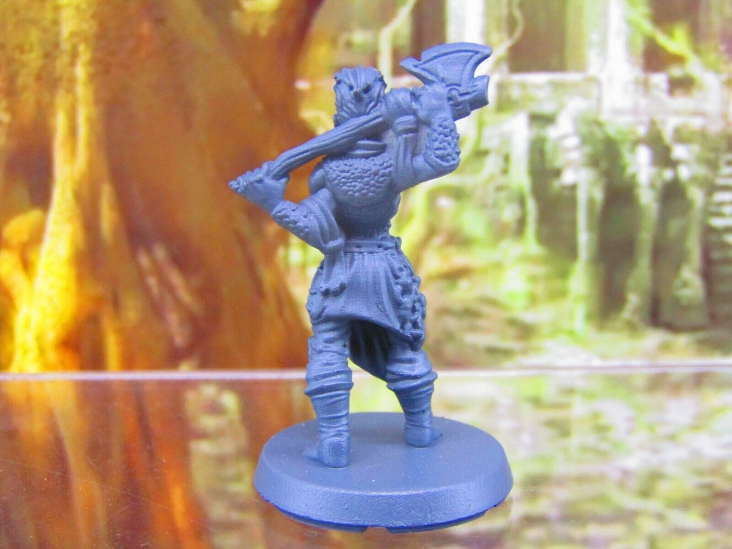 Half Orc Female Barbarian Player Character Mini Miniatures 3D Printed Resin