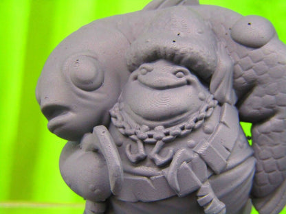 Shroomie Fisherman Mushroom Man Mini Miniatures 3D Printed Model 28/32mm Scale