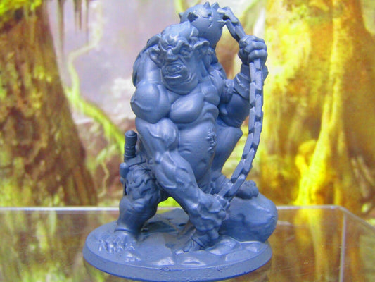Troll Swinging Ball/Chain Mini Miniature Figure 3D Printed Model 28/32mm Scale