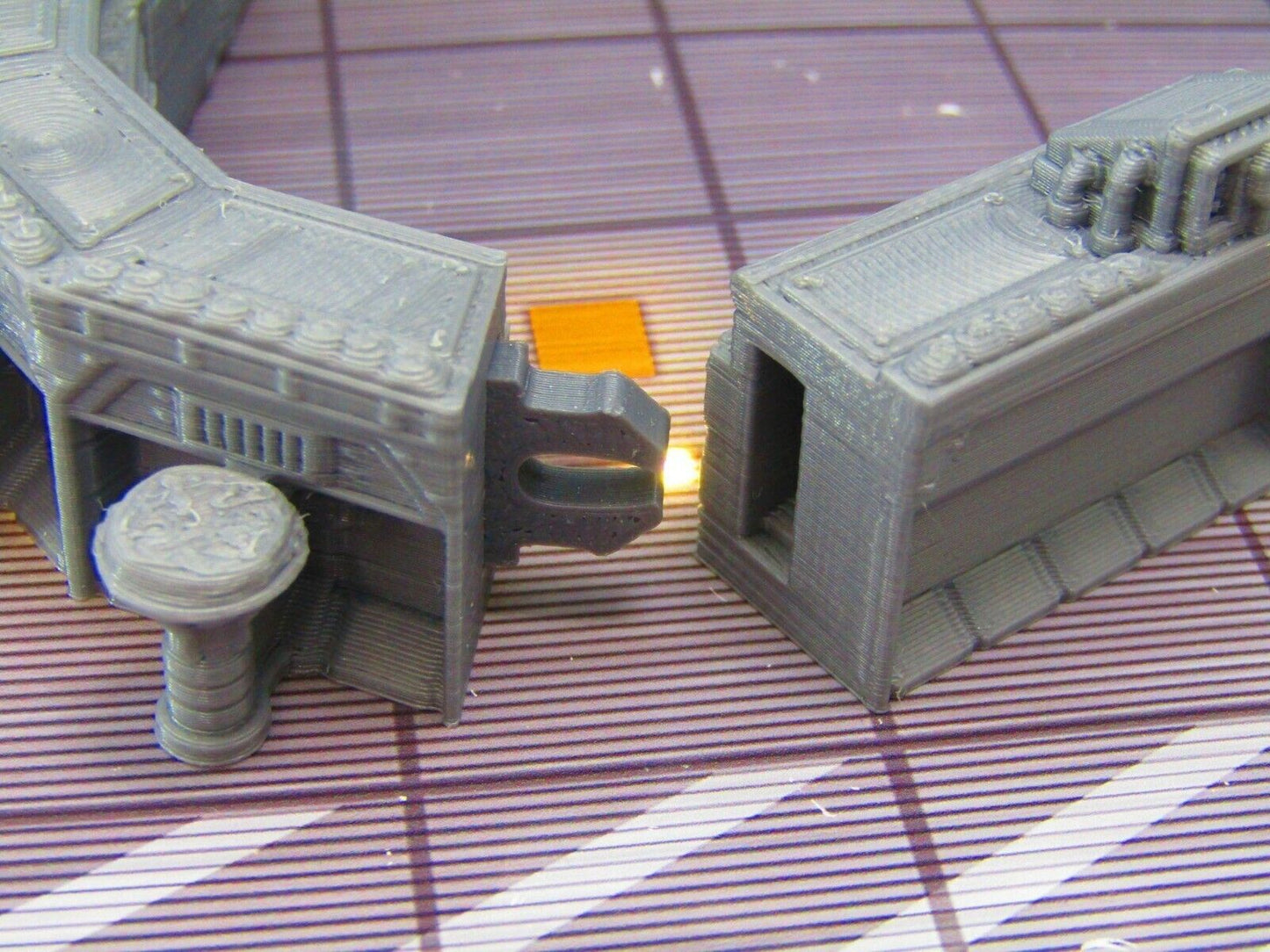 50pc Sci Fi Modular Bar Night Club Scenery Terrain Set w/ Miniatures 3D Print