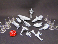 
              11pc The Sylwarin Military Space War Gaming Set w/ Flight Stands & Rods
            