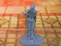 
              Dark Elf Cleric Female w/ Snake Whip Mini Miniature Figure 3D Printed Model
            