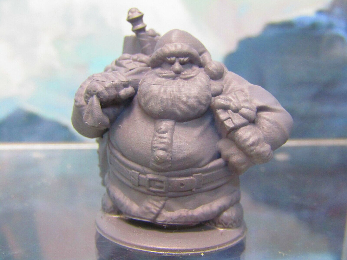Dwarven Santa Claus Dwarf Christmas Mini Miniature Figure 3D Printed Model