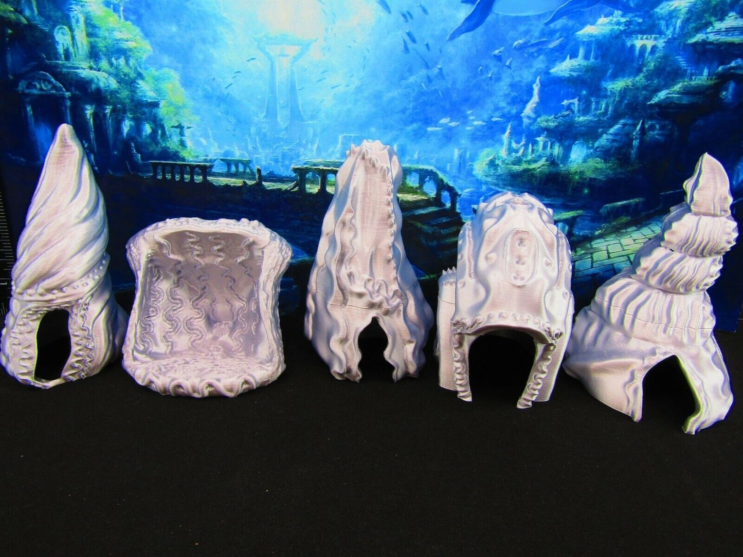 Sea Shell Village Scatter Terrain Scenery 3D Printed Mini Miniature Model