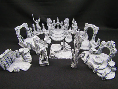 13pc Atlantis Merfolk Underwater Deep Sea City Scenery Scatter Terrain Props