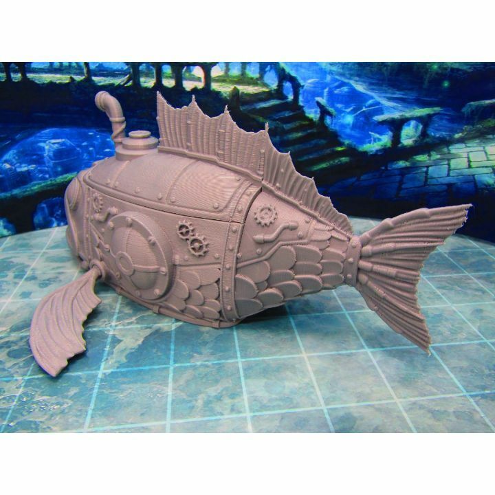 Mechanical Fish Shaped Diver Submarine Device Scenery Scatter Terrain Props