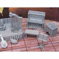 
              Musician Bard Instruments & Stage for Bar Tavern Scenery Scatter Terrain Props
            