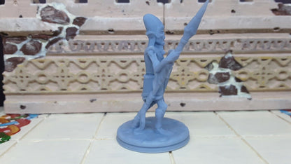 Egyptian Mummy Spearmam Zombi Mini Miniature 28/32mm Figure D&D 3D Printed Resin