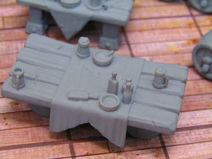 7pc Small Dining Room Banquet Dinner Set Scatter Terrain Scenery Props Miniature