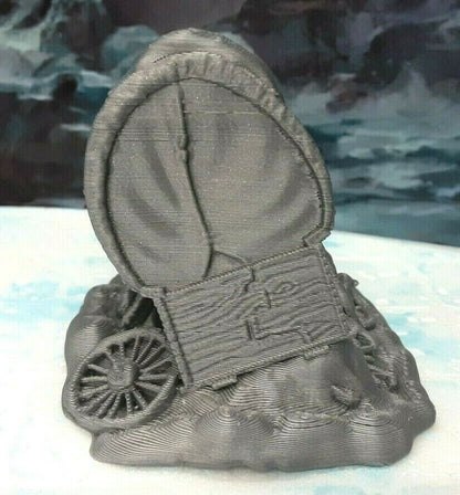 Broken Down Snowy Wagon Scatter Terrain Set Scenery 28mm Dungeons & Dragons