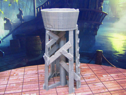 Crow's Nest Pirate Ship Watchtower Scatter Terrain Scenery 3D Printed Model