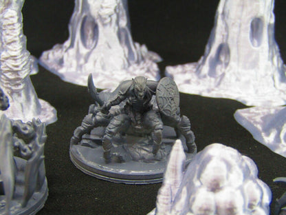 Spider Lair w/ Spiders & Spider Elf Hybrids Scatter Terrain Scenery 3D Print