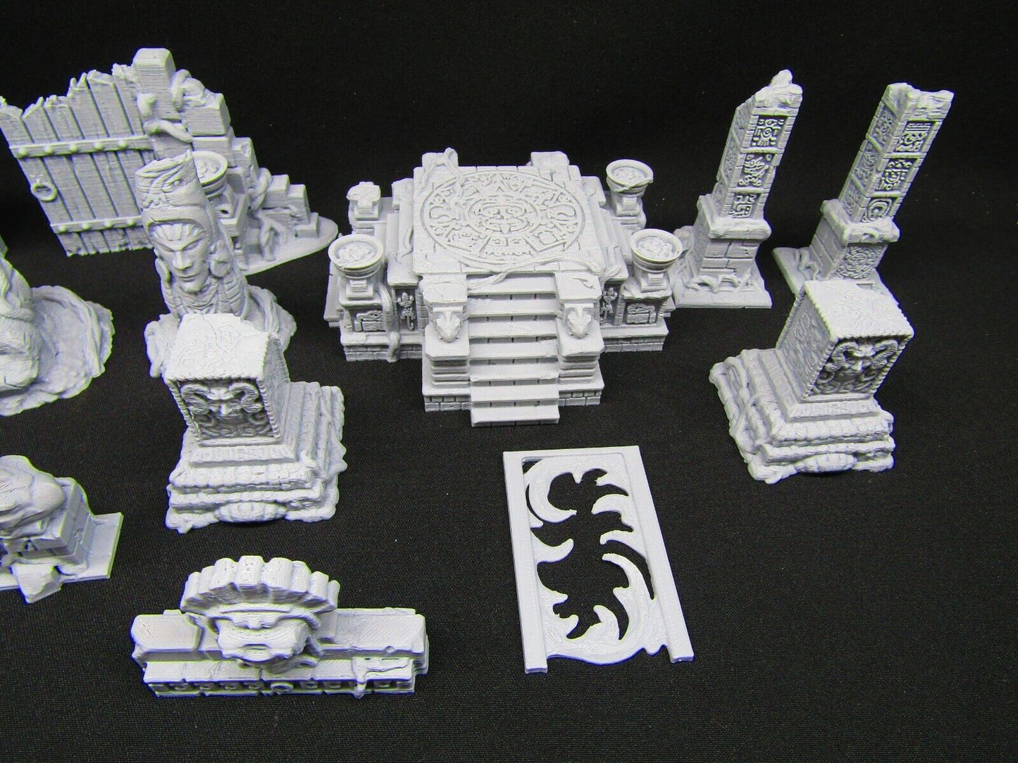 14pc Ancient Jungle Temple Ruins Scatter Terrain Scenery 3D Printed Model