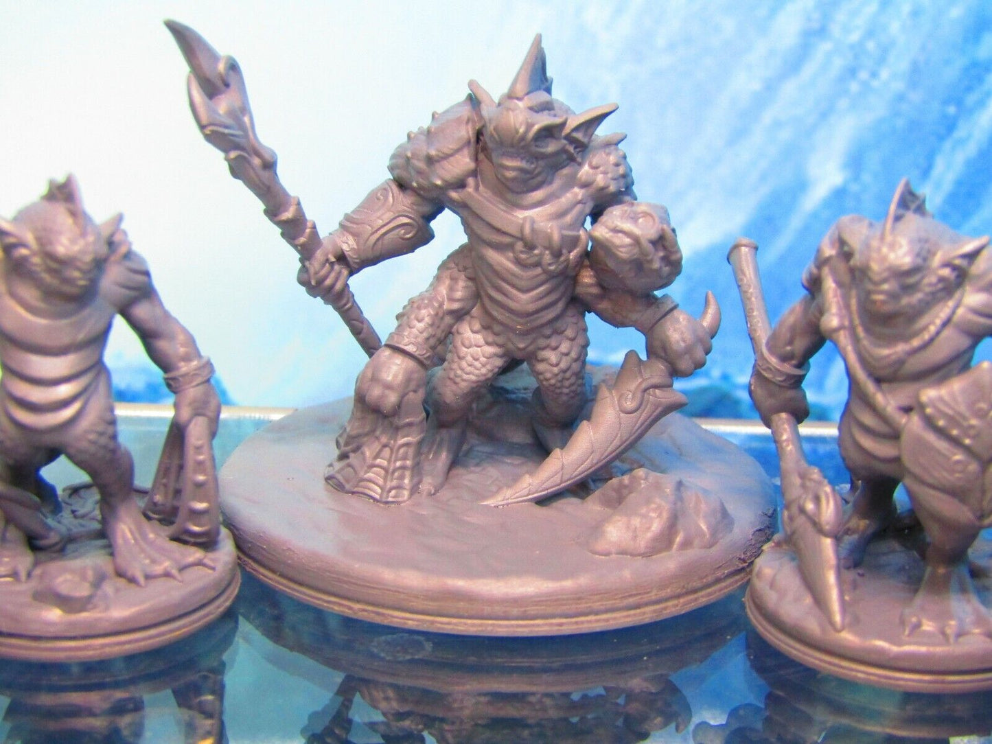 5pc Sea Devil War Tribe Party Mini Miniature Figure 3D Printed Model 28/32mm