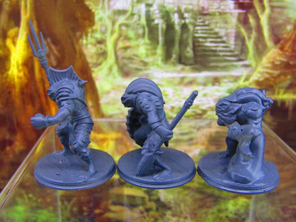 3pc Deepfin Tribe Marloch Race Set Mini Miniature Figure 3D Printed Model