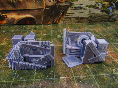 2pc Junk Wall Settlement Barricade A Scatter Terrain Scenery Wasteland