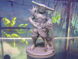 Sharkman Hammerhead Pirate w/ Hook Sword Mini Miniature Figure 3D Printed Model