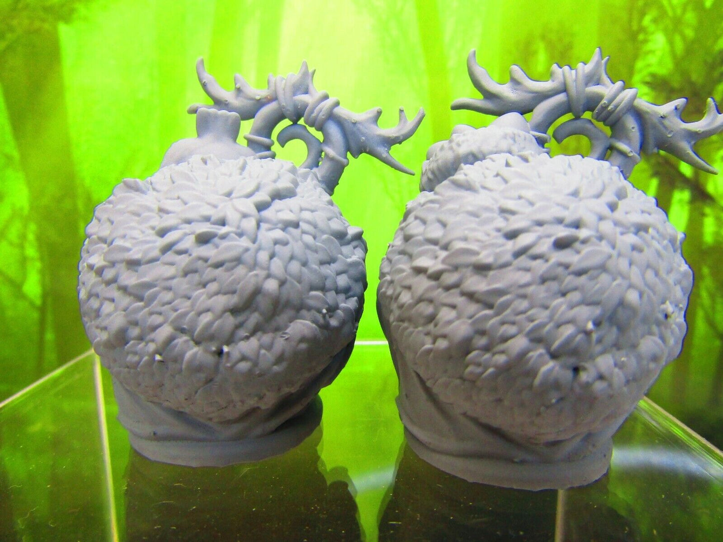 Pair of Crazy Wildman Recluse Dwarf Druids Mini Miniature 3D Printed Model