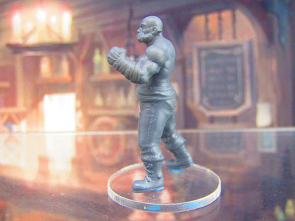 Human Boxer Bar Room Brawler A Mini Miniature Figure 3D Printed Model 28/32mm