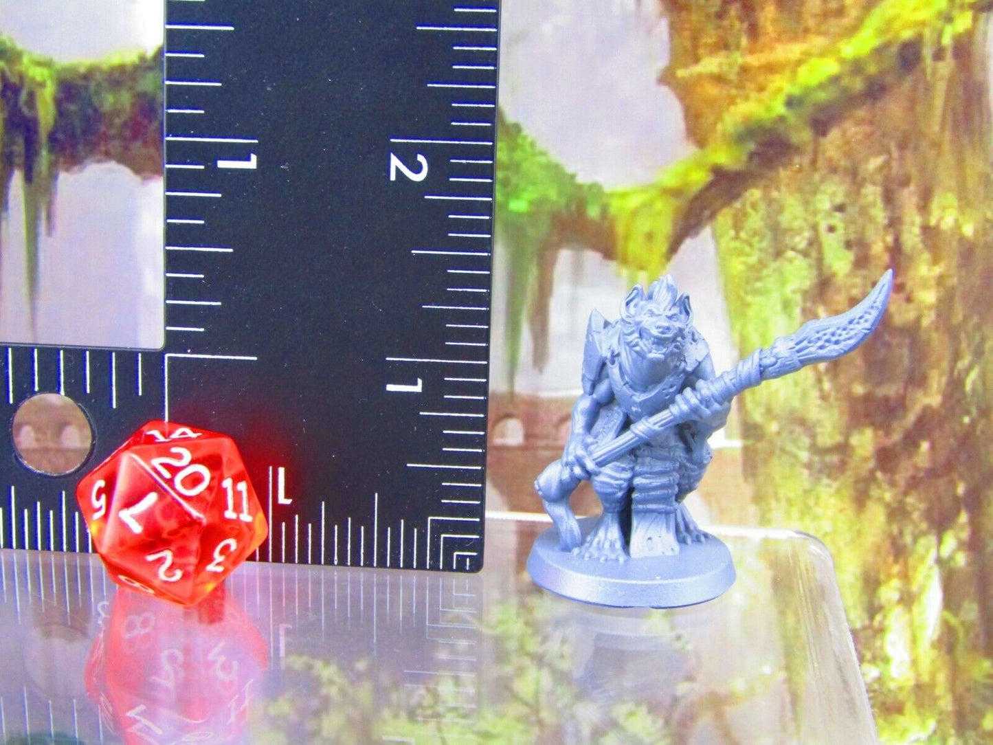 Gnoll Spearman Mini Miniatures 3D Printed Resin Model Figure 28/32mm Scale