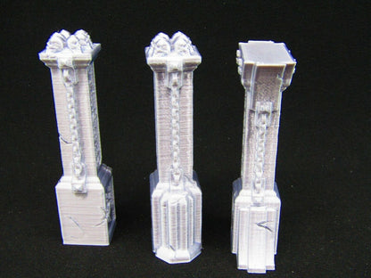 3pc Spider Lair Pillars/ Columns Scatter Terrain Scenery 3D Printed Mini