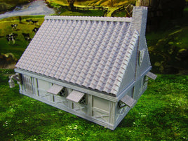 Large Manor Farm House Scatter Terrain Scenery 3D Printed Model 28/32mm Scale