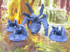 4pc Giant Dire Spiders and Minions Set Mini Miniatures 3D Printed Resin Model