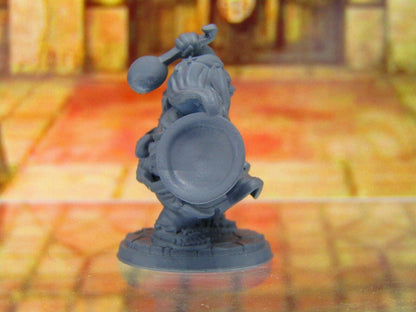Mimma the Warrior Housewife Dwarf Mini Miniature 3D Printed Model 28/32mm Scale