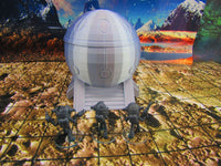 
              Alien Spaceship & Skeletal Zeta Alien Scatter Terrain Scenery Mini Miniature
            