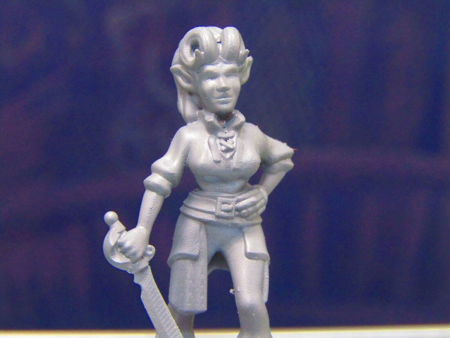 Demon Touched Female Pirate w/ Cutlass Mini Miniature Figure 3D Printed Model